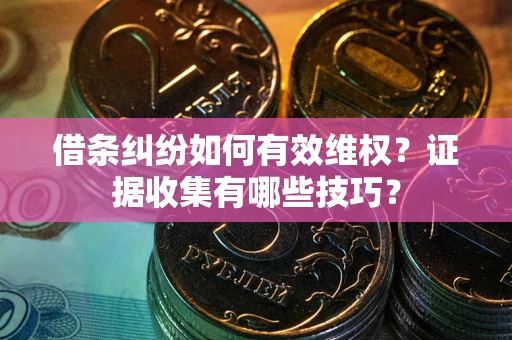 济南借条纠纷如何有效维权？证据收集有哪些技巧？